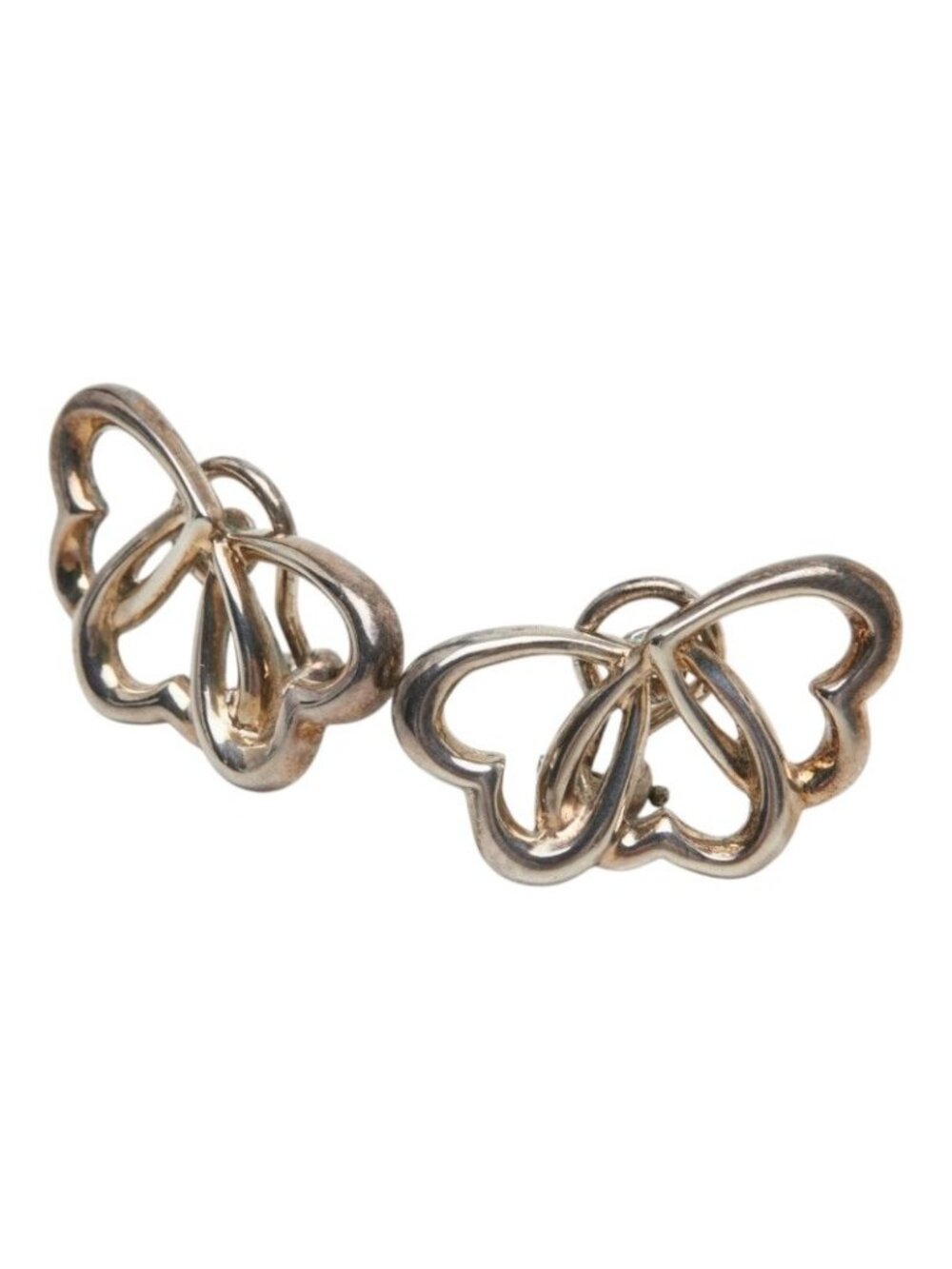 Tiffany & Co Triple Heart Earrings Silver